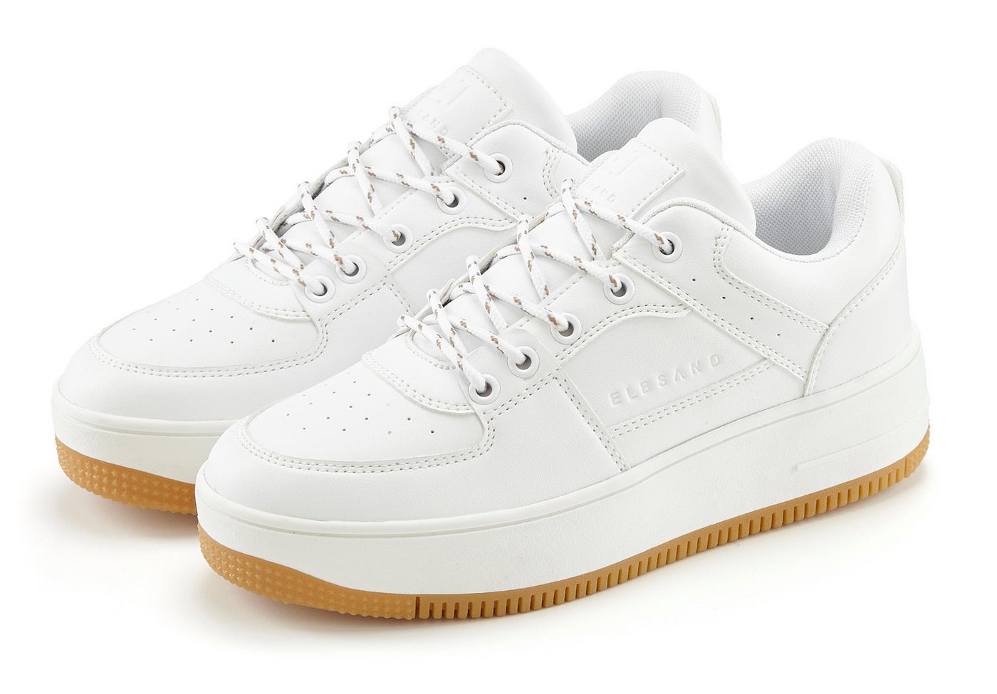 Elbsand Schnürschuh Sneaker Freizeitschuh, Halbschuh, Schnürhalbschuh (weiß)