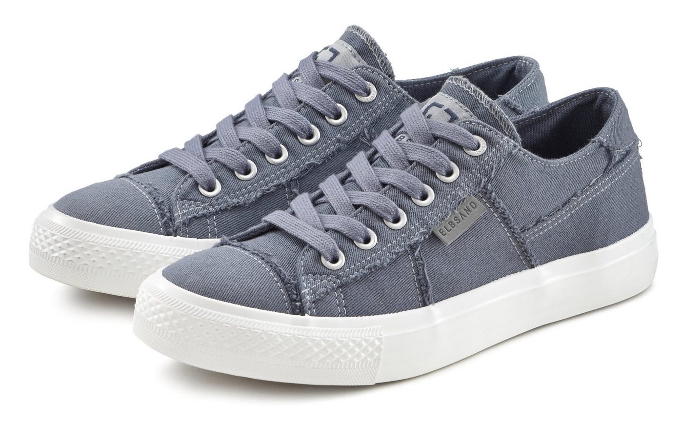 Elbsand Schnürschuh, Stoffschuhe, Textilschuhe, Turnschuh, Freizeitschuh Sneaker Schnürhalbschuh aus Textil in modernem Used-Look VEGAN