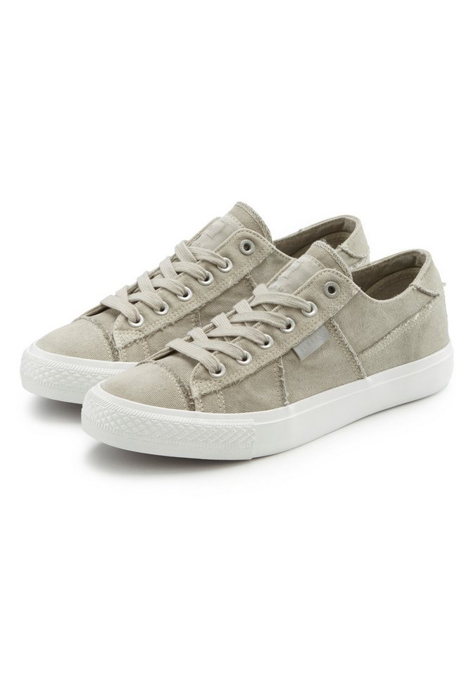 Elbsand Schnürschuh, Sneaker Schnürhalbschuh, Freizeitschuh aus Textil, Used-Look VEGAN (grau)