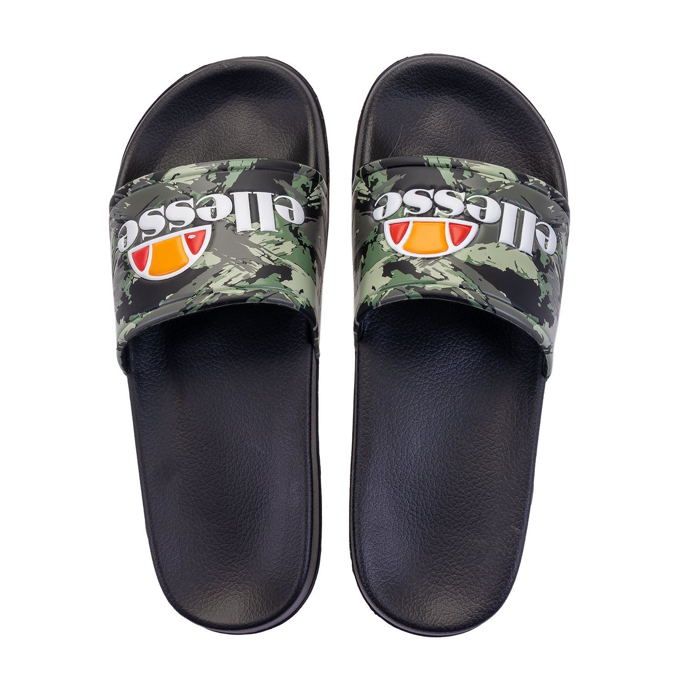 Ellesse Badelatschen Ellesse Duke Badepantolette anatomisch angepasstes Fußbett (schwarz)