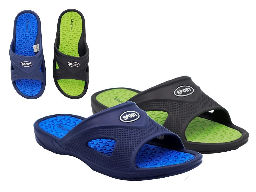 emeco Badelatschen Badepantolette Herren Badeschuhe Saunsaschuhe Badeschlapp Badesandale