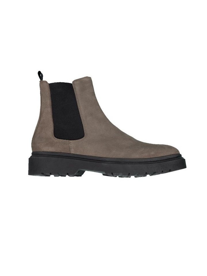 emilio adani Herren Boots aus Leder, Braunbeige Schnürboots