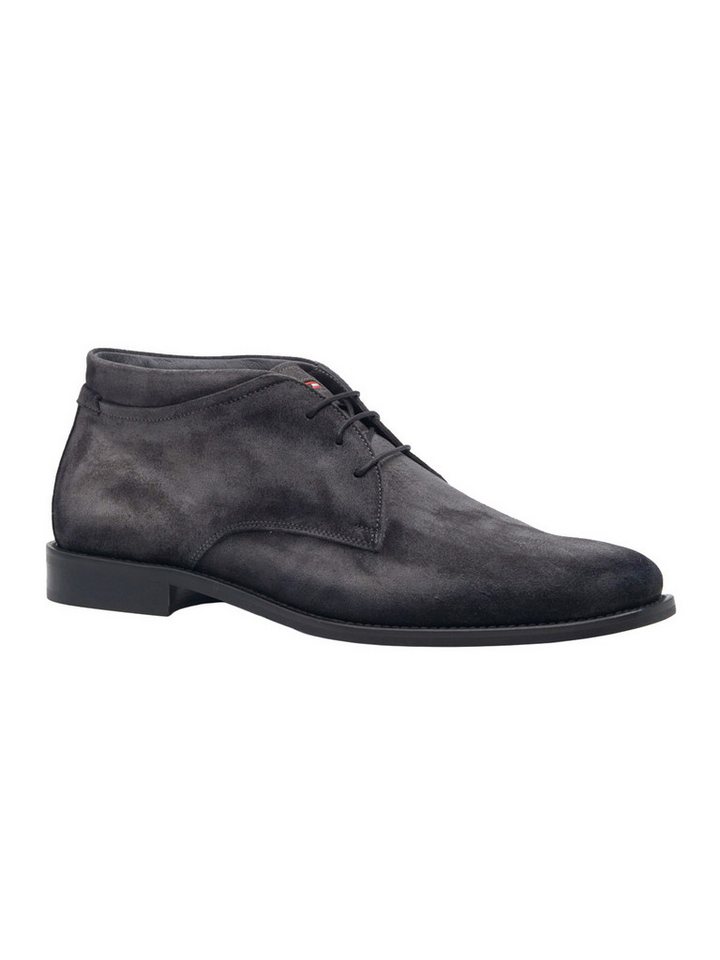 emilio adani Herren Boots aus Velourleder, Anthrazit Stiefelette