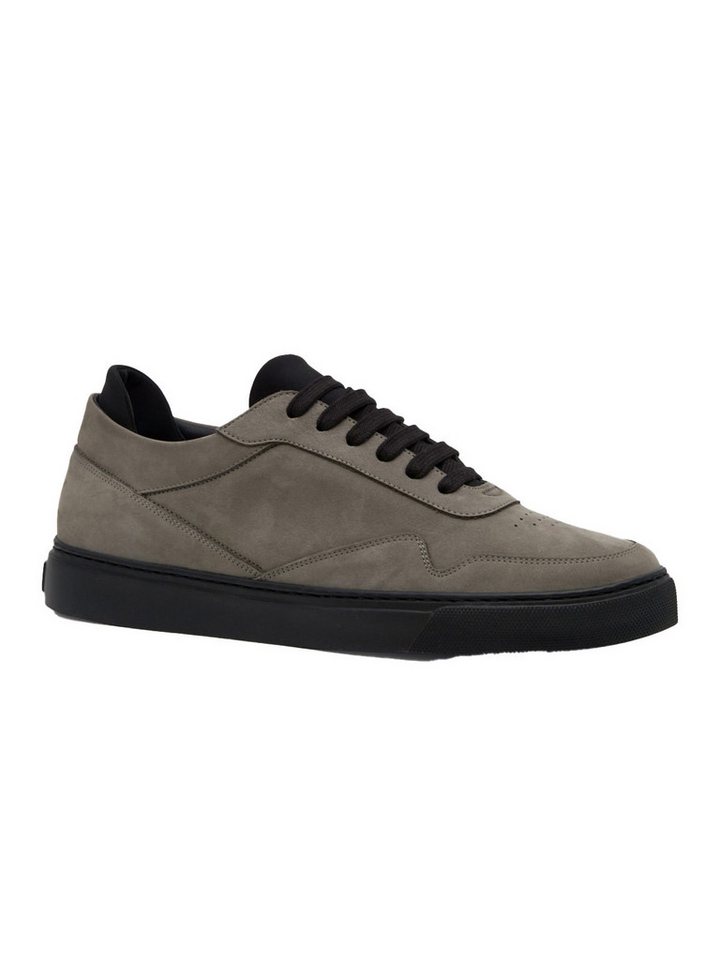 emilio adani Herren Sneaker aus Nubuk-Leder, Grau Sneaker