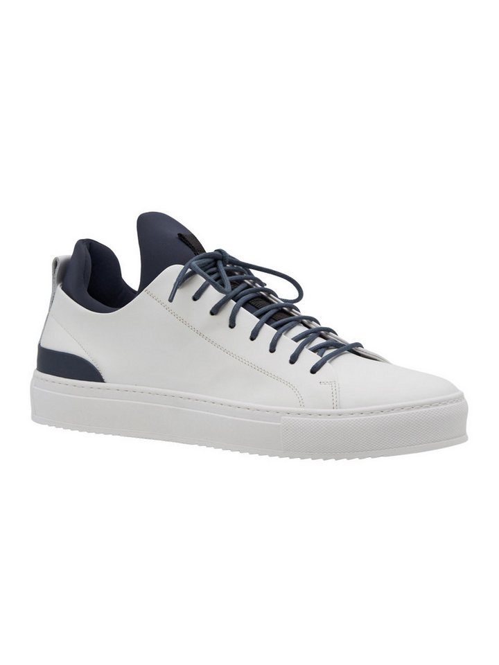 emilio adani Herren Sneaker aus Nubuk-Leder, Reinweiss Sneaker