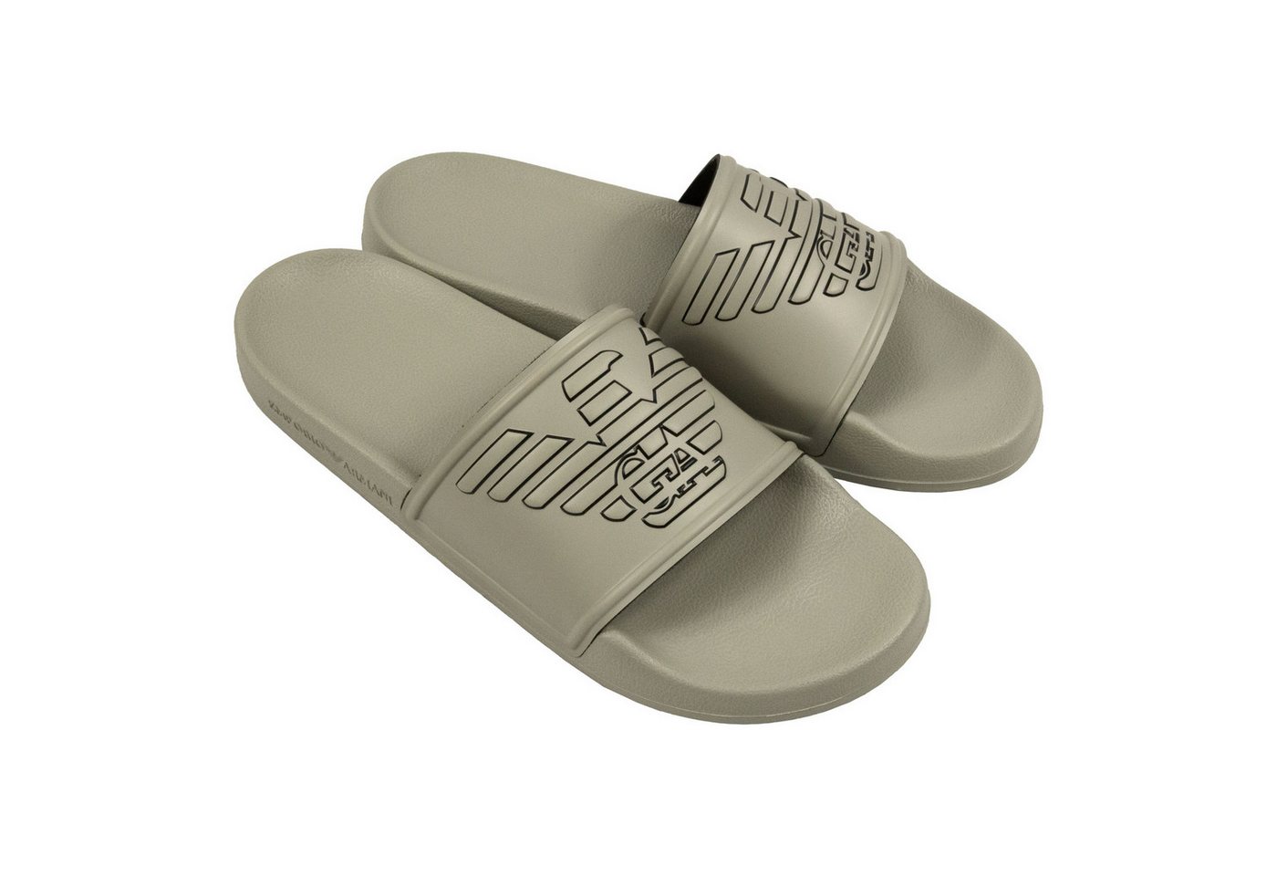 Emporio Armani Badeschuh Badepantolette mit Adler in Relief-Optik