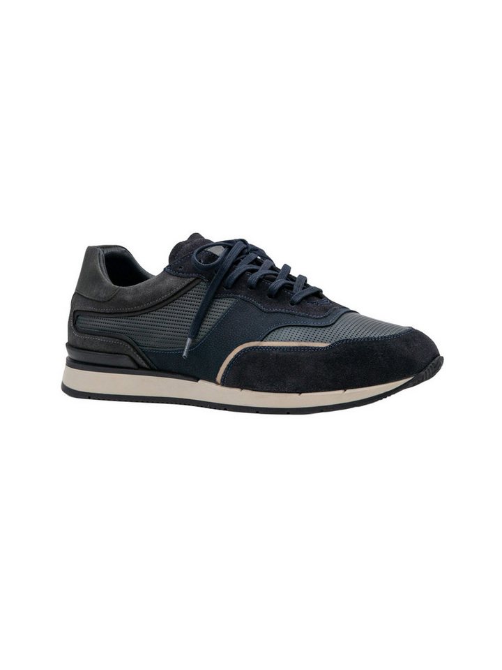 Engbers Herren Ledersneaker sportiv, Marineblau Sneaker