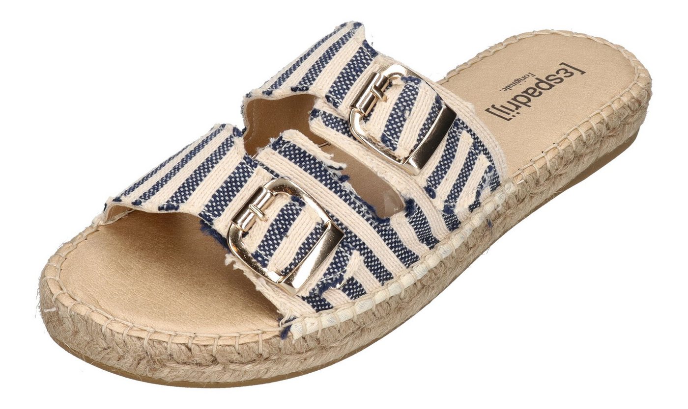 espadrij l´originale CLAQUETTE STRIPES Pantolette Marine