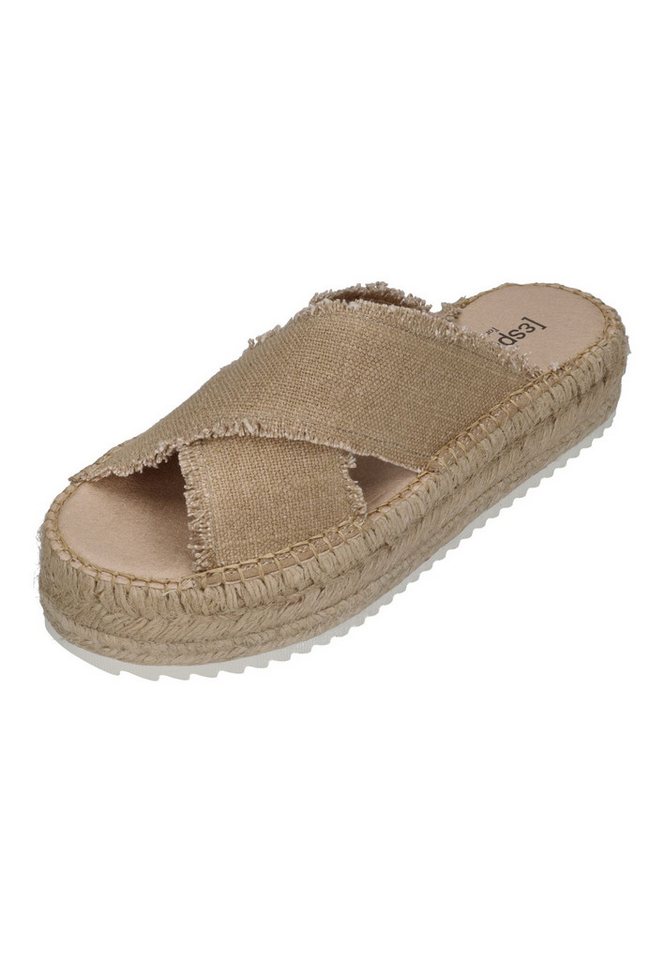 espadrij l´originale CROISETTE LINEN Pantolette sable