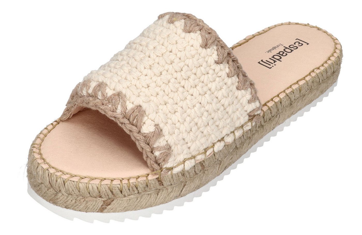 espadrij l´originale PLAGE CHROCHET HIGH Pantolette Nature