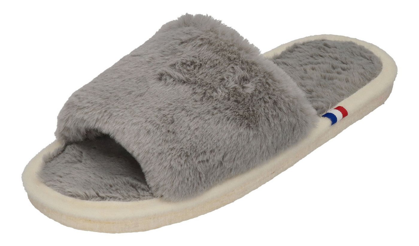 espadrij l´originale PLAGE FLUFFY Hausschuh Gris