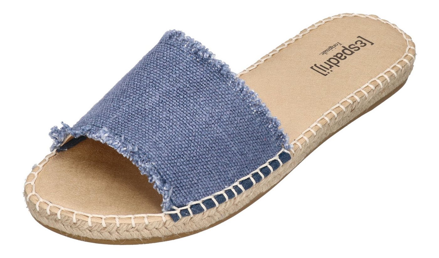 espadrij l´originale PLAGE LINEN Pantolette Dusty Blue