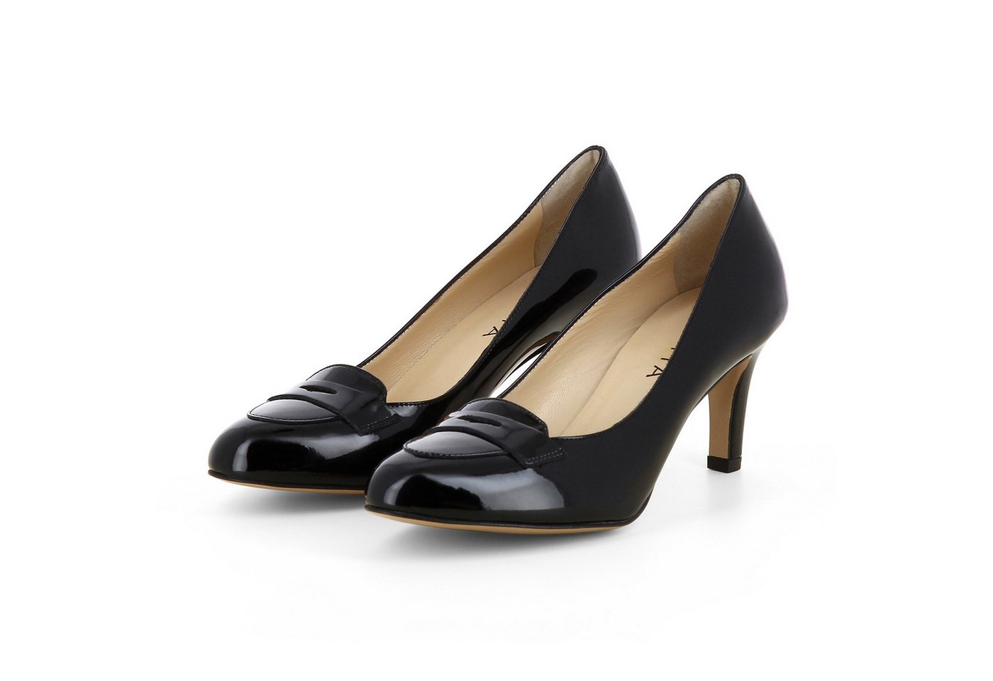 Evita BIANCA Pumps (Paar, Kunstledersohle) Handmade in Italy (schwarz)