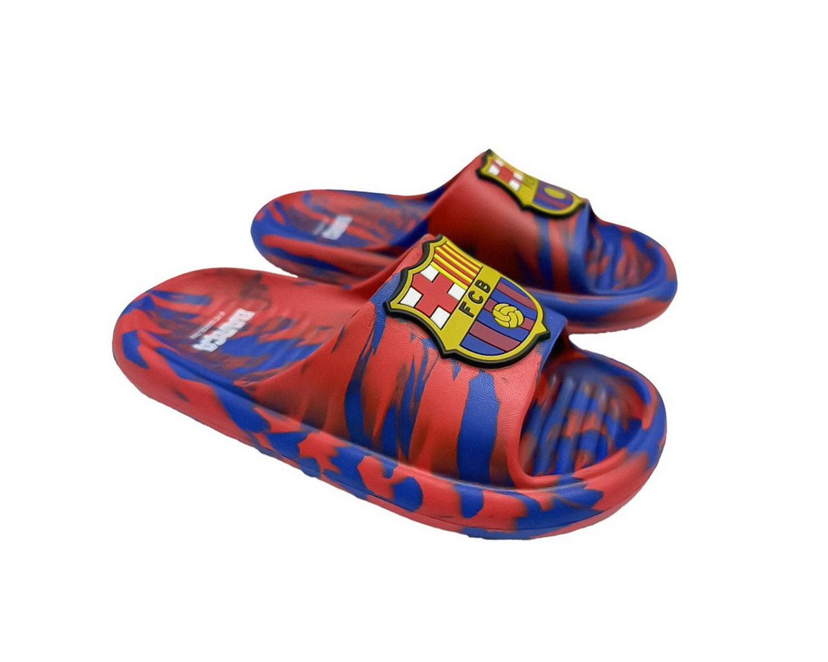 FC Barcelona Kinder Badeschlappen Flip Flops Pool Strand Sandalen Schuhe Badeschuh (Packung)