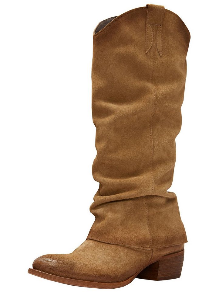 Felmini Stiefel Leder . Bikerboots (braun)