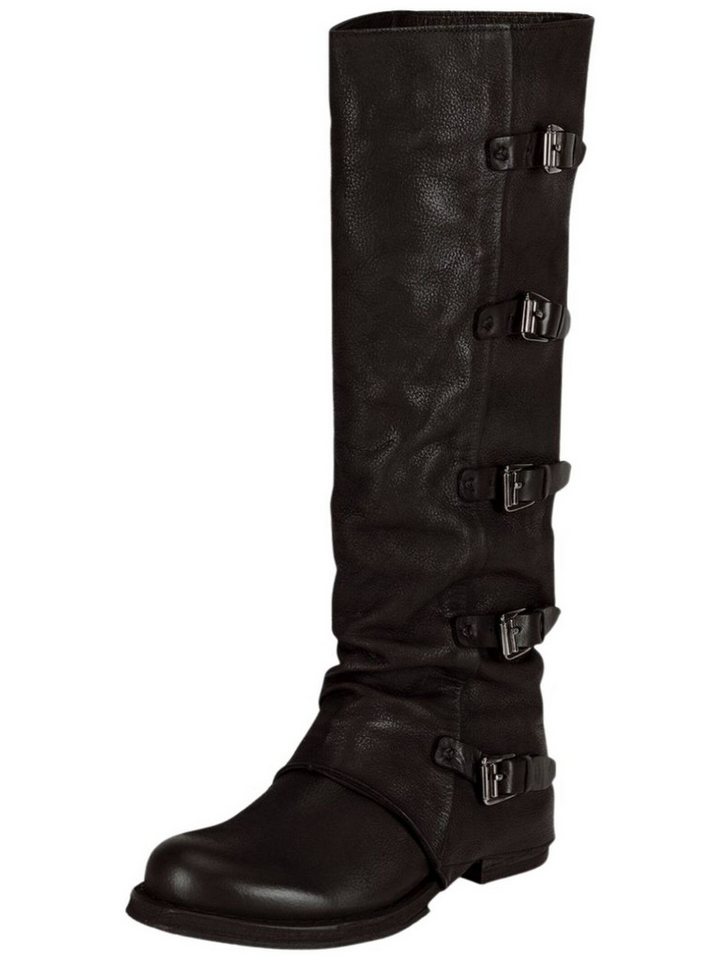 Felmini Stiefel Leder Bikerboots (schwarz)