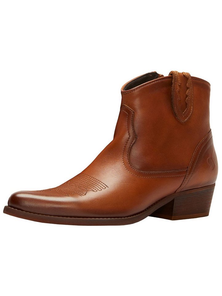 Felmini Stiefelette Leder . Cowboy Stiefelette (braun)