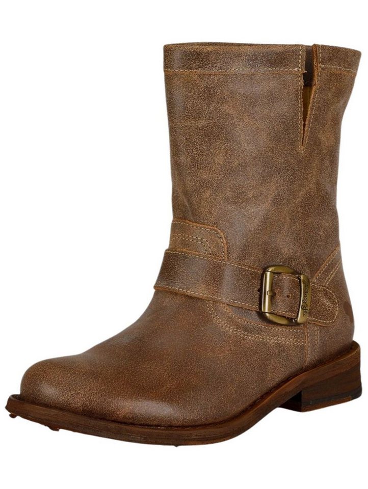 Felmini Stiefelette Leder . Cowboy Stiefelette (braun)