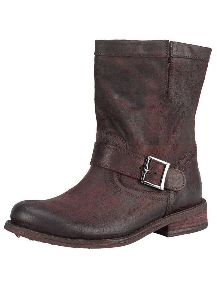 Felmini Stiefelette Veloursleder . Cowboy Stiefelette (braun)
