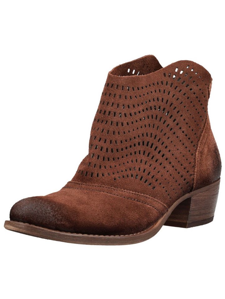 Felmini Stiefelette Veloursleder Cowboy Stiefelette (braun)