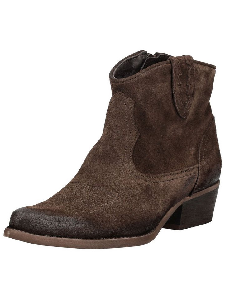 Felmini Stiefelette Veloursleder . Cowboy Stiefelette (Espresso)