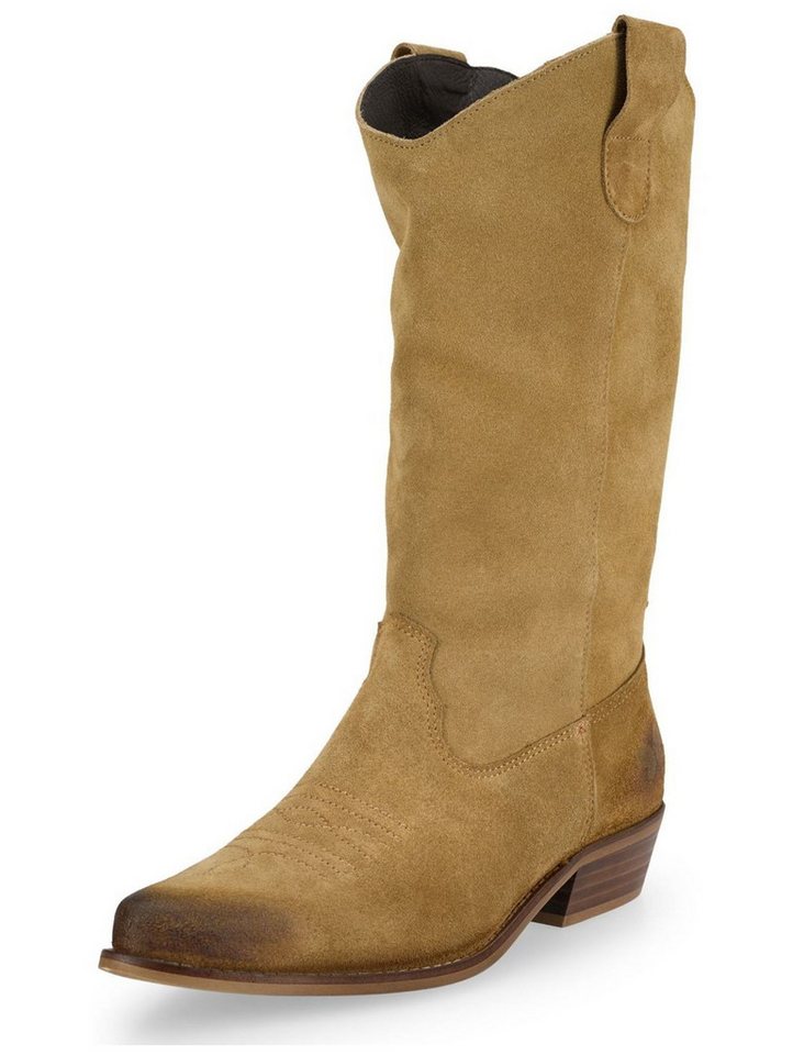 Felmini Wide Fit Stiefel Leder . Bikerboots