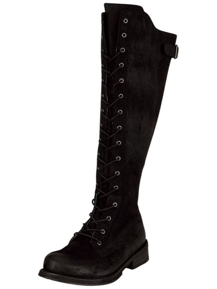 Felmini Wide Fit Stiefel Leder . Schnürstiefel (schwarz)