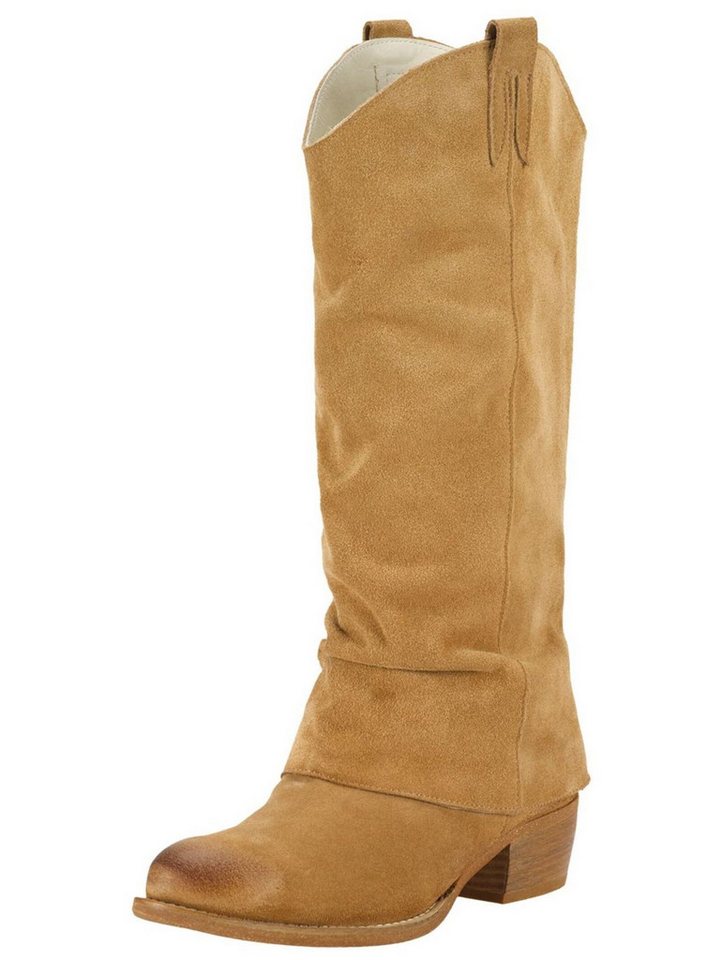 Felmini Wide Fit Stiefel Veloursleder . Bikerboots