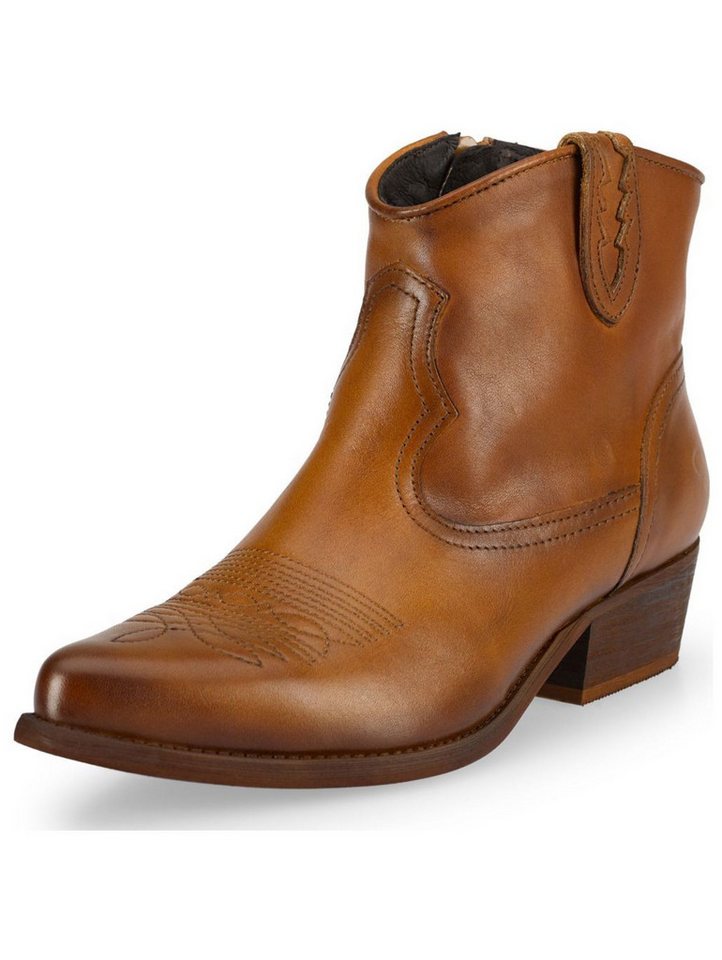 Felmini Wide Fit Stiefelette Leder . Cowboy Stiefelette