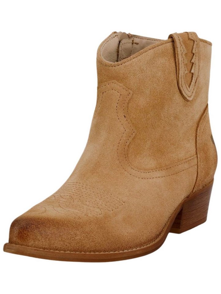 Felmini Wide Fit Stiefelette Veloursleder . Cowboy Stiefelette (beige)