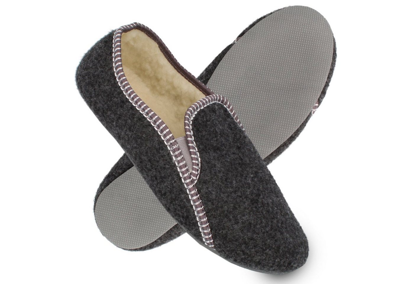 filsko Balk Herren mit Gummisohle Filzhausschuhe, federleicht & bequem Hausschuh