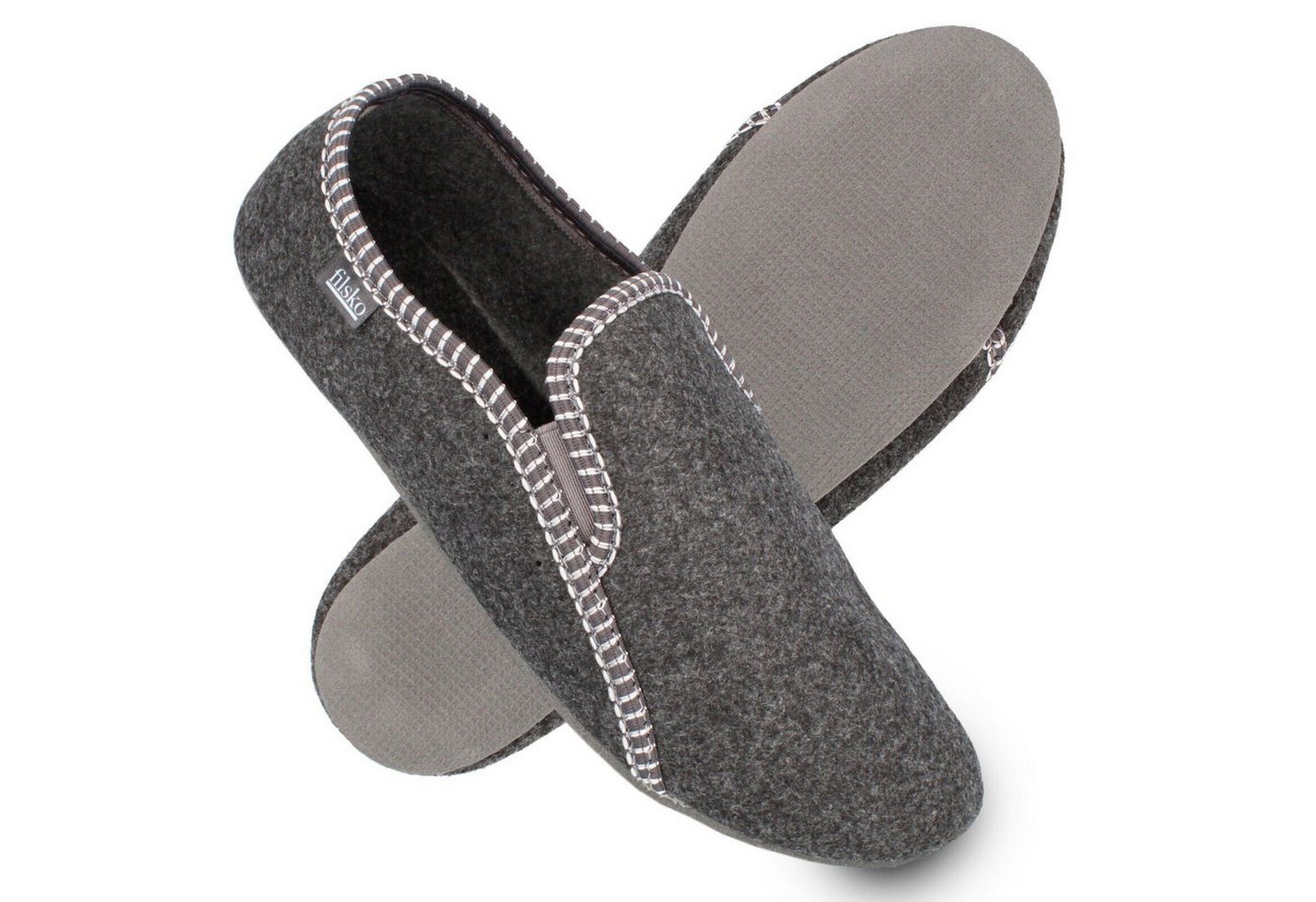 filsko Balk Herren mit Gummisohle Filzhausschuhe, federleicht & bequem Hausschuh