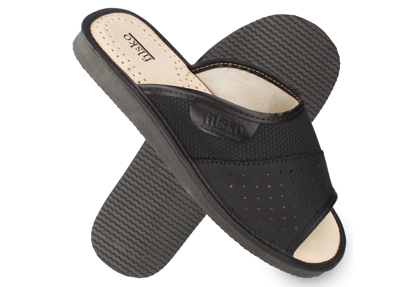 filsko Hartberg Herren Hausschuh (1 Paar, mit EVA Laufsohle) Memory-Foam