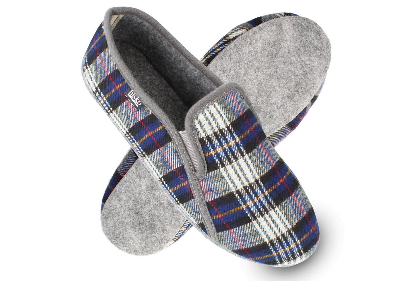 filsko Hausschuhe Herren mit Filzsohle Filzhausschuhe, federleicht & bequem Hausschuh