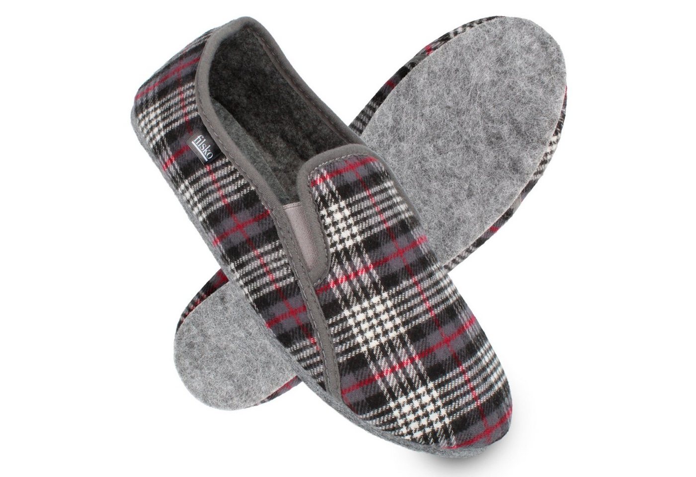 filsko Hausschuhe Herren mit Filzsohle Filzhausschuhe, federleicht & bequem Hausschuh