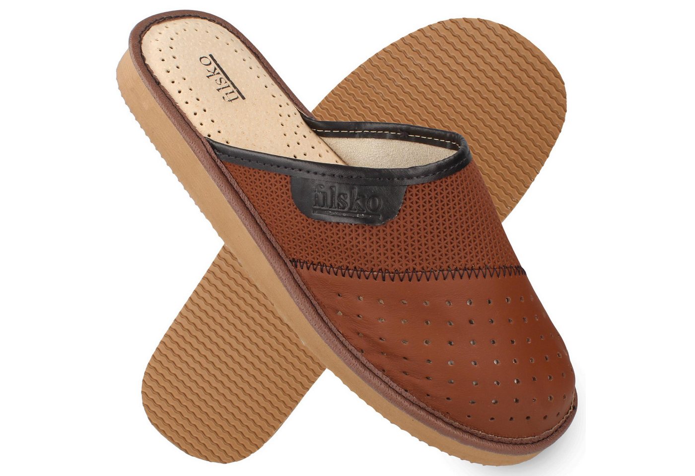 filsko Kapfenberg Herren Hausschuh (1 Paar, mit EVA Laufsohle) Memory-Foam