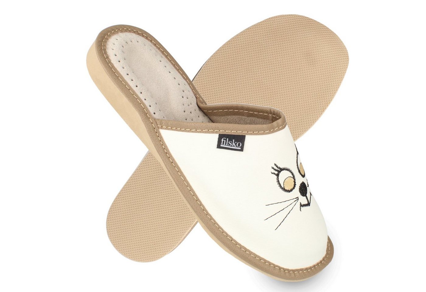 filsko Kotka mit Katzengesicht Damen Hausschuh