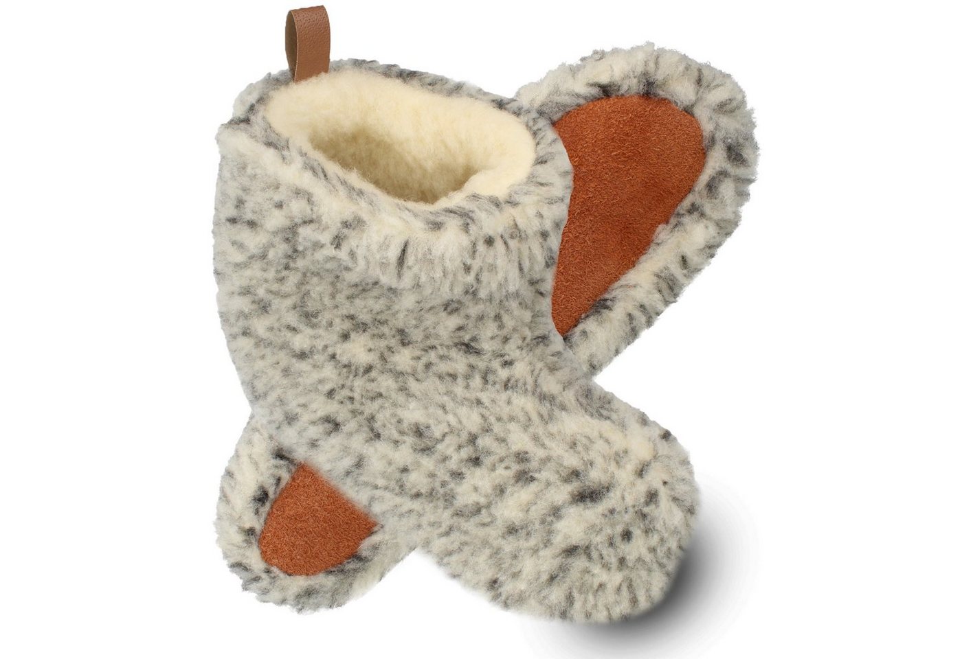 filsko Nordkapp Warme Wollsocken HausSchuhe für Damen und Herren Hausschuh mit wolle gefüttert