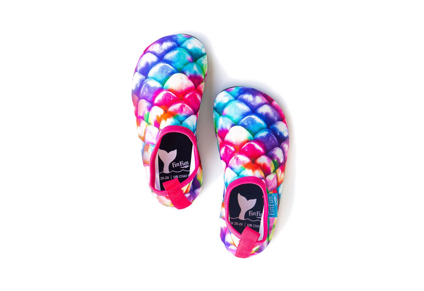 Fin Fun Strand- und Badeschuhe in verschiedenen Farben und Größen Strandschuh (Rainbow Reef)