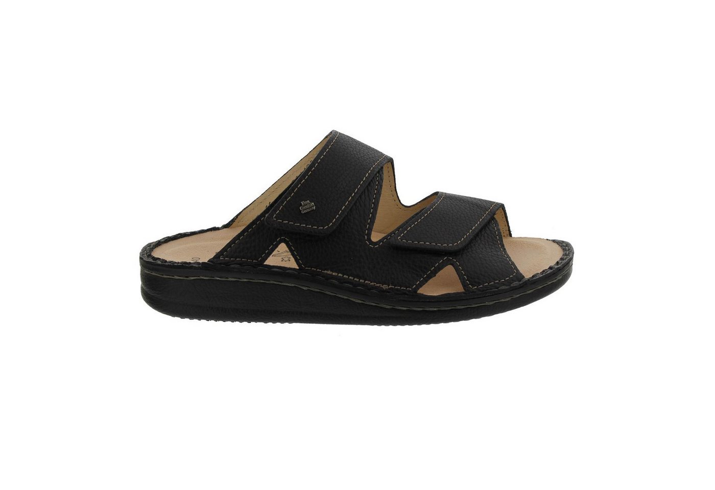 Finn Comfort Danzig-S Pantolette, Bison (Glattleder), schwarz, Weichbe Pantolette