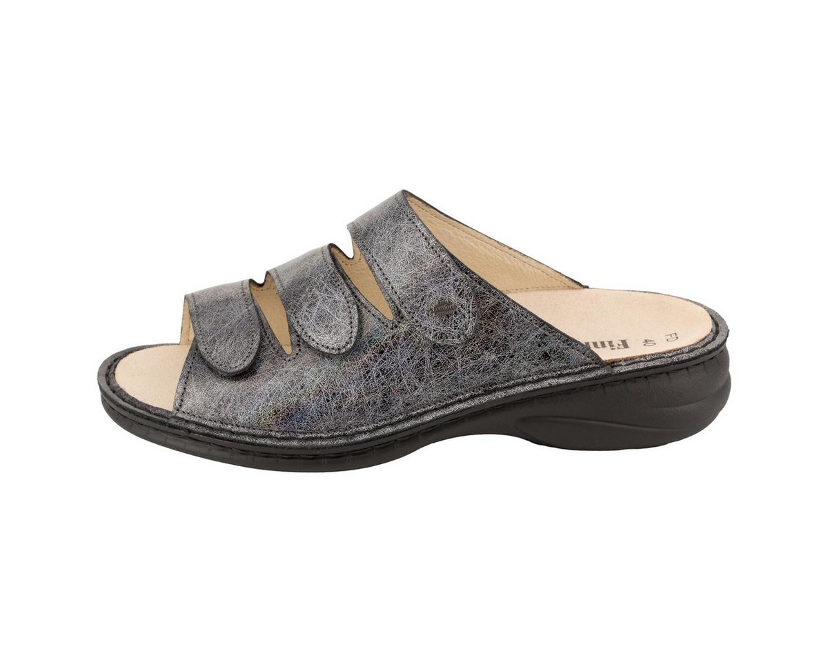 Finn Comfort Hellas Pantolette (1-tlg) Pantoletten - Komfortables Leder für höchsten Tragegenuss (Platin)