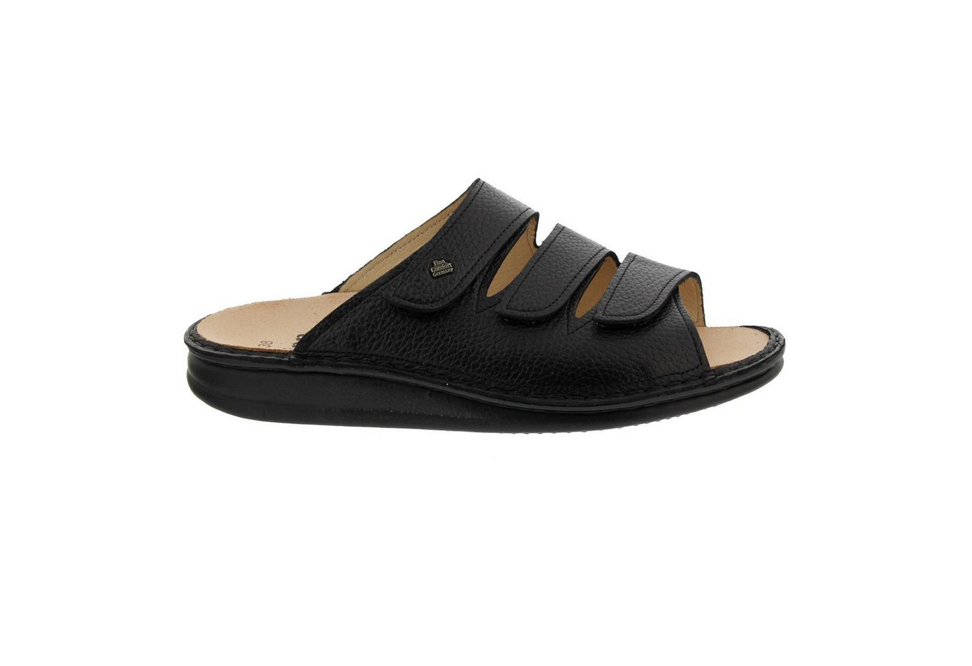 Finn Comfort Korfu - Pantolette, Classic, Bison (Glattleder), schwarz, Pantolette
