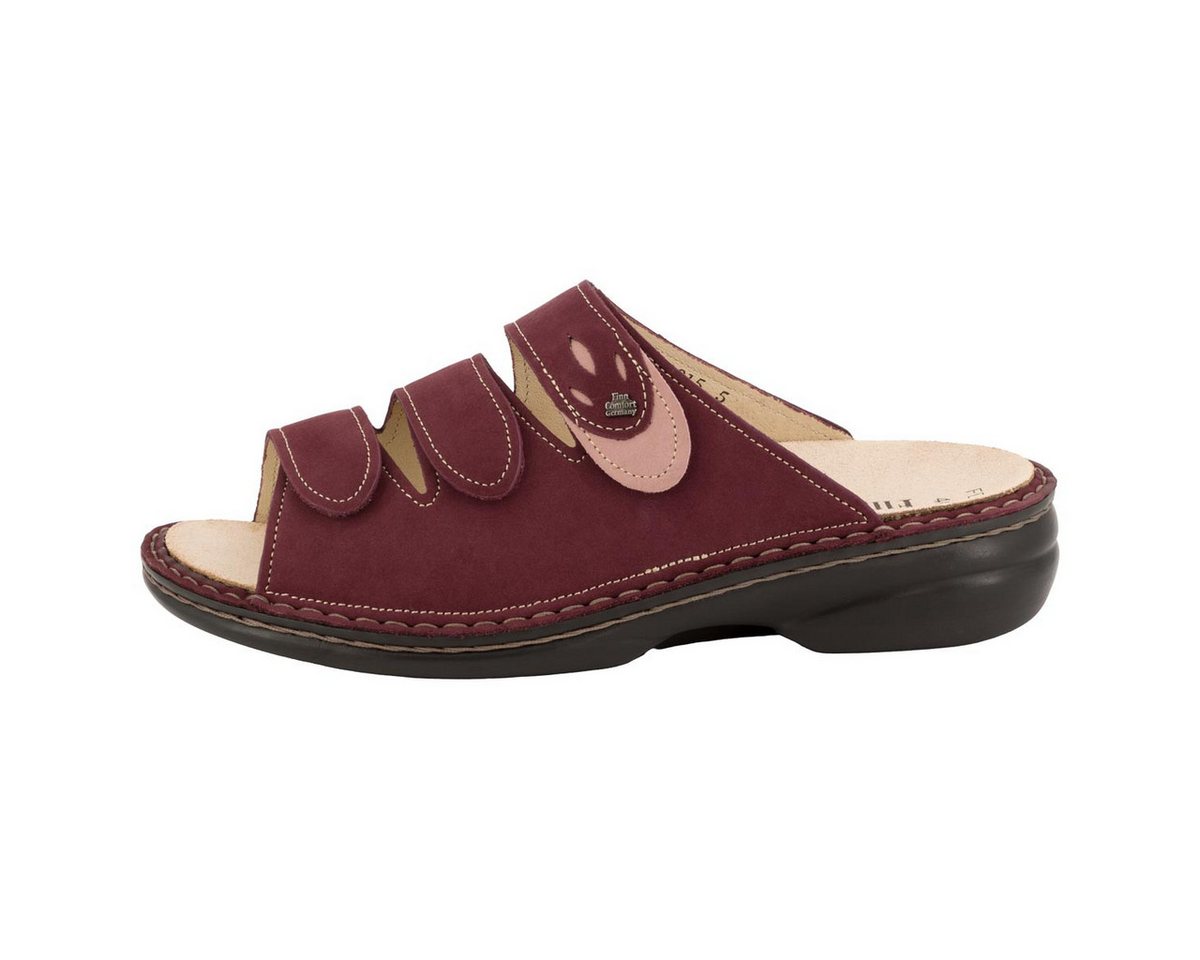 Finn Comfort KOS Pantolette (1-tlg) Pantoletten - Drei Klettverschlüsse für optimalen Halt (rot)