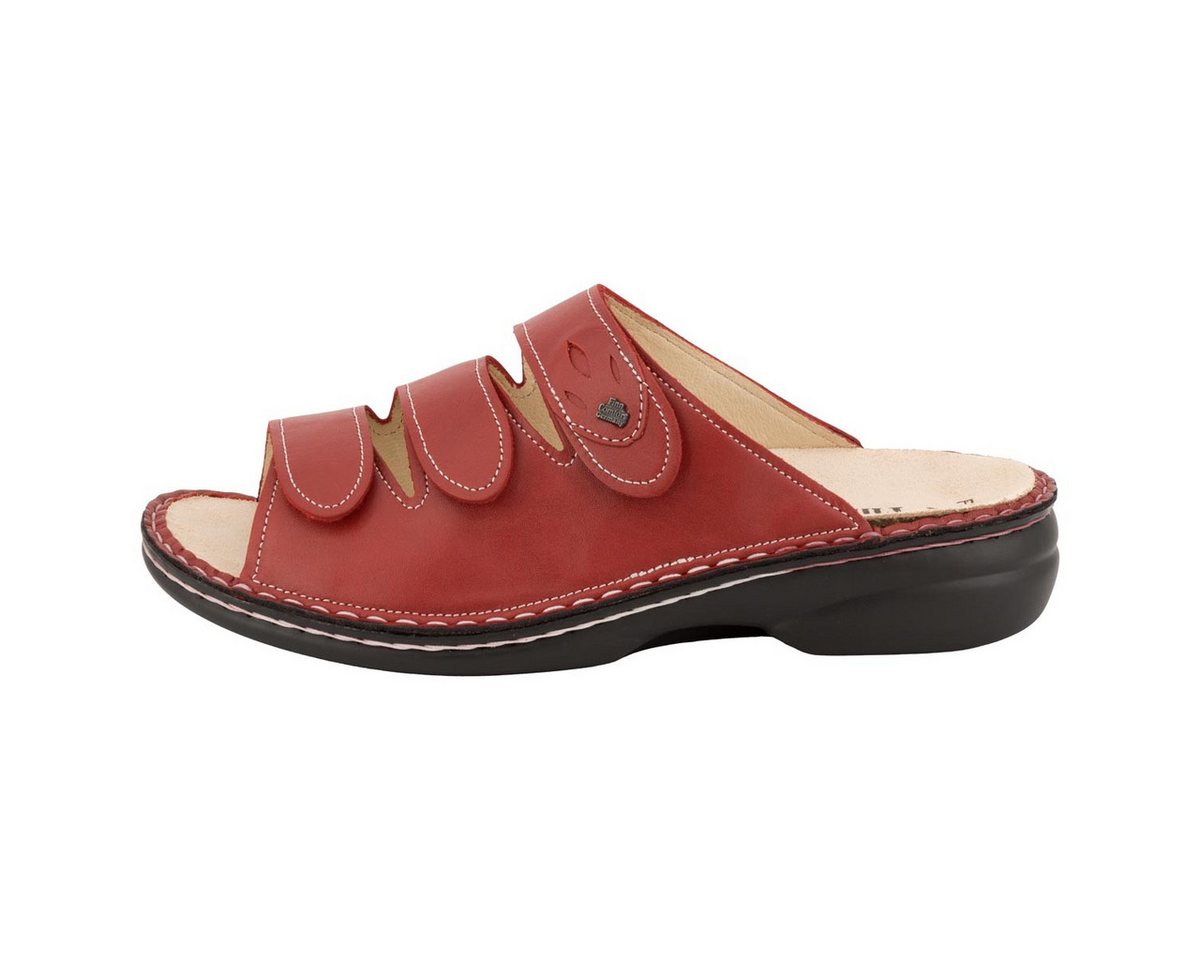 Finn Comfort KOS Pantolette (1-tlg) Pantoletten - Drei Klettverschlüsse für optimalen Halt (rot)