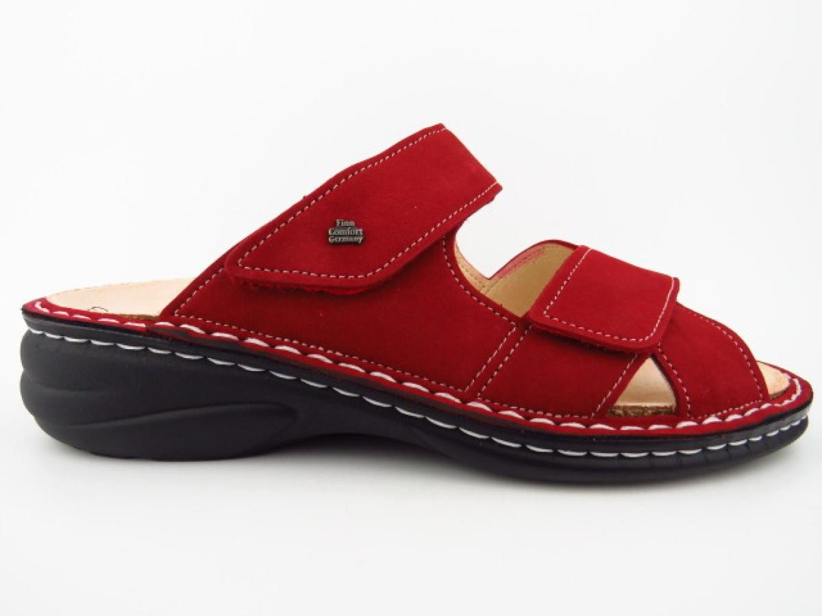 Finn Comfort Melrose Nubuk chili Pantolette