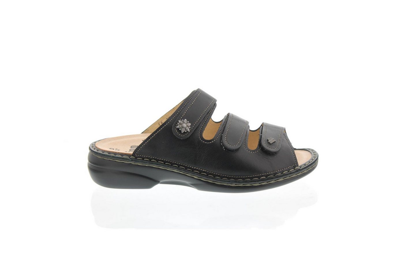 Finn Comfort Menorca-S, Weichbettung, Nappaseda (Glattleder), schwarz Clog