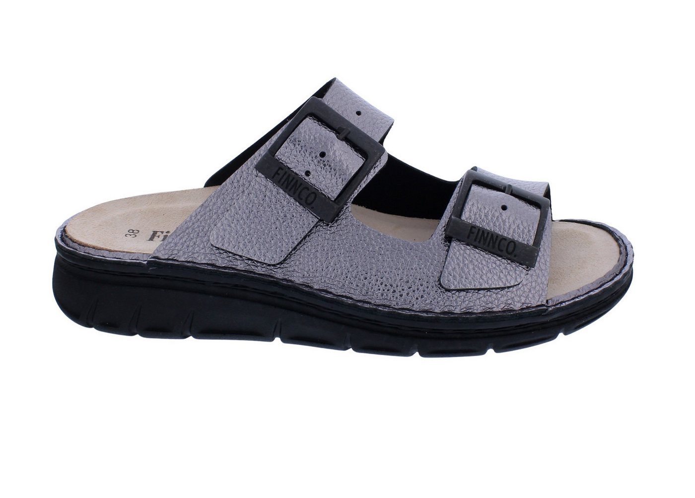 Finn Comfort Pantolette Cayman - Soft 81546-819477, Metallic - Glattle Pantolette