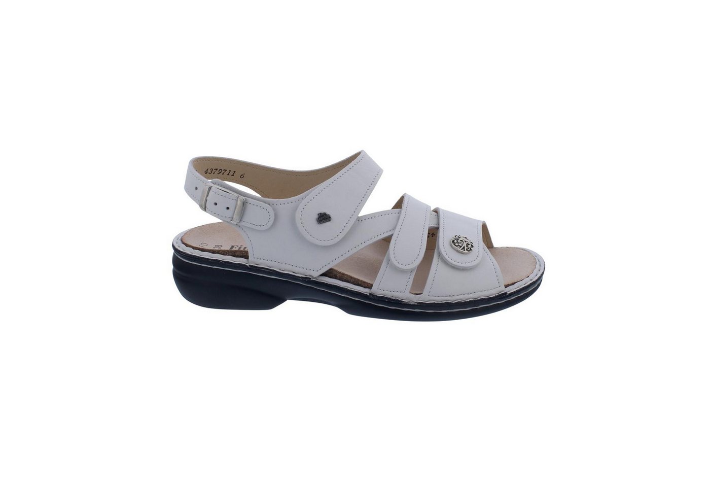 Finn Comfort Sandale Gomera 2562-001000, Glattleder, Weiß, Klettversch Sandale