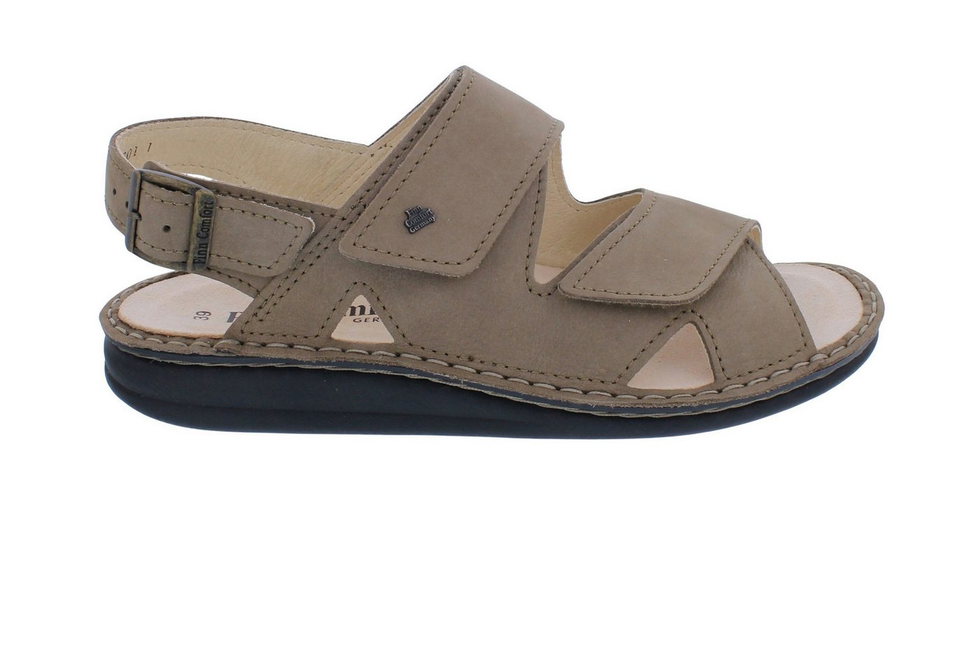 Finn Comfort Sandale Toro-Soft 81528-007513, Nubukleder, Beige, Fußbet Sandale