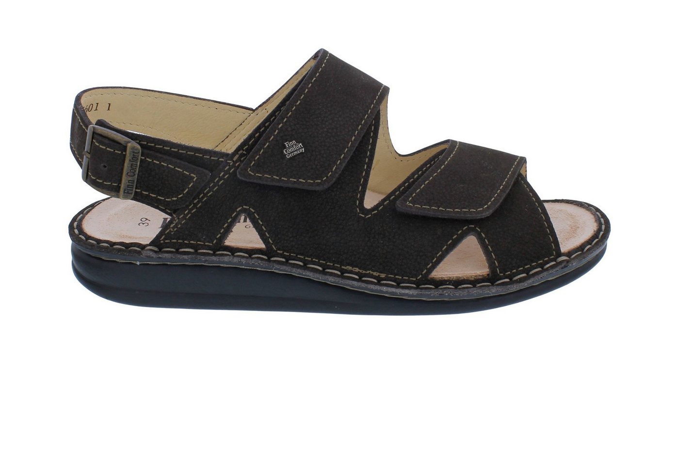 Finn Comfort Sandale Toro-Soft 81528-390519, Nubukleder, Braun, Fußbet Sandale